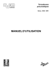 MANUEL D`UTILISATION Taraudeuses pneumatiques