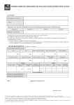 FORMULAIRE DE DEMANDE DE VISA DE FICHE D`IDENTIFICATION