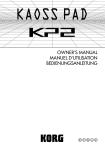 KP2 Owner`s Manual