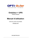 Onduleur + UPS Manuel d`utilisation