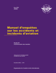 Manuel d`enquêtes sur les accidents et incidents d`aviation