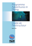 Programme Adventures in Diving Guide de l`Instructeur