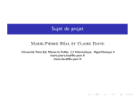 Sujet de projet - Université Paris-Est Marne-la
