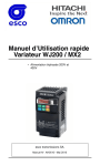 Manuel d`Utilisation rapide Variateur WJ200 / MX2