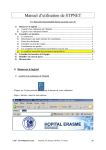 Manuel d`utilisation de STPNET