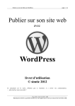 Manuel d`utilisation de wordpress