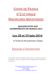 Dossier d`inscription à la coupe de France FF 2014