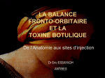 la balance fronto-orbitaire et la toxine botulique