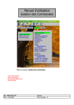 Manuel d׳utilisation Gestion des Commandes