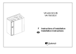 FR Instructions d`installation VR 400&700 DC-DCV et