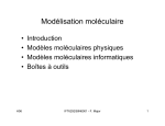 Modélisation moléculaire - Département d`informatique et de