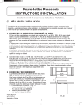 Fours-hottes Panasonic INSTRUCTIONS D`INSTALLATION