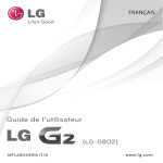 manuel d`utilisation du LG G2