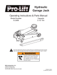 Hydraulic Garage Jack - Shinn Fu America Homepage
