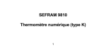 SEFRAM 9810 Thermomètre numérique (type K)