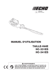 manuel d`utilisation taille-haie hc-331es hc-341es