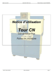 Notice d`utilisation Tour CN