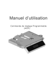 Manuel d`utilisation Commande de réglage Programmable