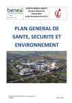 Plan Général de Santé, Sécurité et Environnement