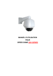 Speed Dome User`s Manual - Alarmes, vidéosurveillance, systemes