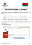 Manuel d`utilisation de l`Extranet