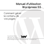 Manuel d`utilisation Wordpress 3.5