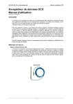 Enregistreur de donn&eacute;es DCX Manuel d`utilisation