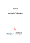 D450 Manuel d`utilisation