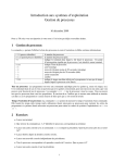 Introduction aux syst`emes d`exploitation Gestion de processus