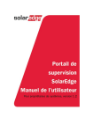 Portail de supervision SolarEdge Manuel de l`utilisateur