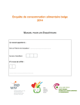 Enquête de consommation alimentaire belge 2014