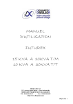 manuel d`utilisation futurex 15 kva a 30kva t/m 10 kva