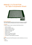 MANUEL D&acute;UTILISATION Du Tapis d&acute;acupression