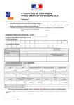 attestation de conformit&eacute; apr&egrave;s modification majeure