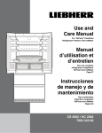 Use and Care Manual Manuel d`utilisation et d