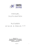 MANUEL D`UTILISATION FUTUREX 40 KVA A 80KVA