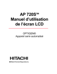 AP 720STM Manuel d`utilisation de l`écran LCD