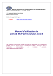 Manuel d`utilisation de LOTAS RCP 2014 version 3.0.0.0