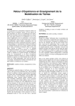 Retour dExp&eacute;rience en Enseignement de la Mod&eacute;lisation de