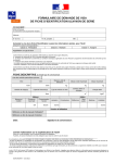 demande de visa de fiche d`identification ULM classe 2 &agrave; 4