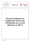 Manuel d`utilisation de l`application T&eacute;l&eacute;recours &agrave;