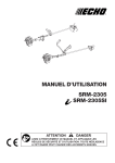 MANUEL D`UTILISATION SRM-2305 SRM-2305SI