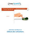 Manuel d`utilisation Saisie de cl&ocirc;ture des cotisations
