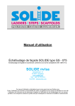 Instructions de montage et d`utilisation d`&eacute;chafaudage de fa&ccedil;ade GS