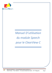 Manuel D`utilisation du module Speech pour le