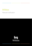 Witbox: Manuel d`utilisation