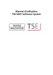 Manuel d`utilisation TSE 6401 Software System