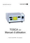 TOSCA 500 Manuel d`utilisation