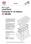 Land Rover Freelander K 1,8 moteurs 489.860