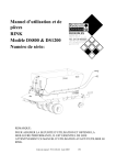 Manuel d`utilisation et de pièces RINK Modèle DS800